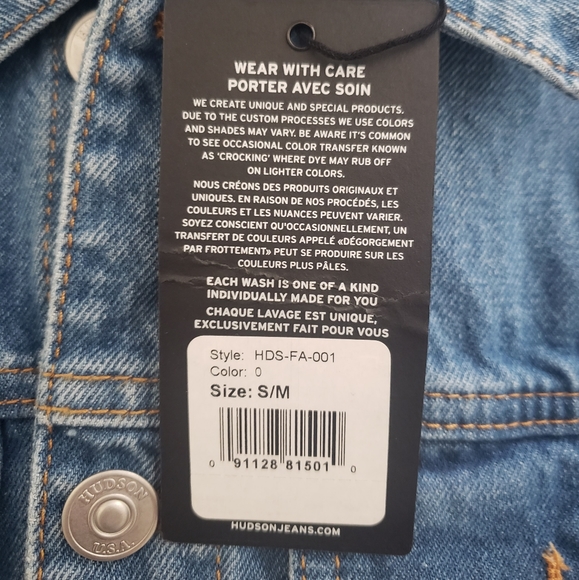 NWT Hudson Jeans Denim Jacket - Picture 8 of 8